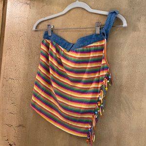 Dolce & Gabbana multi-colored one shoulder top